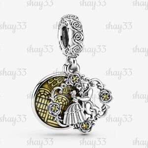 Pandora Disney Beauty and the Beast Dancing Dangle Charm